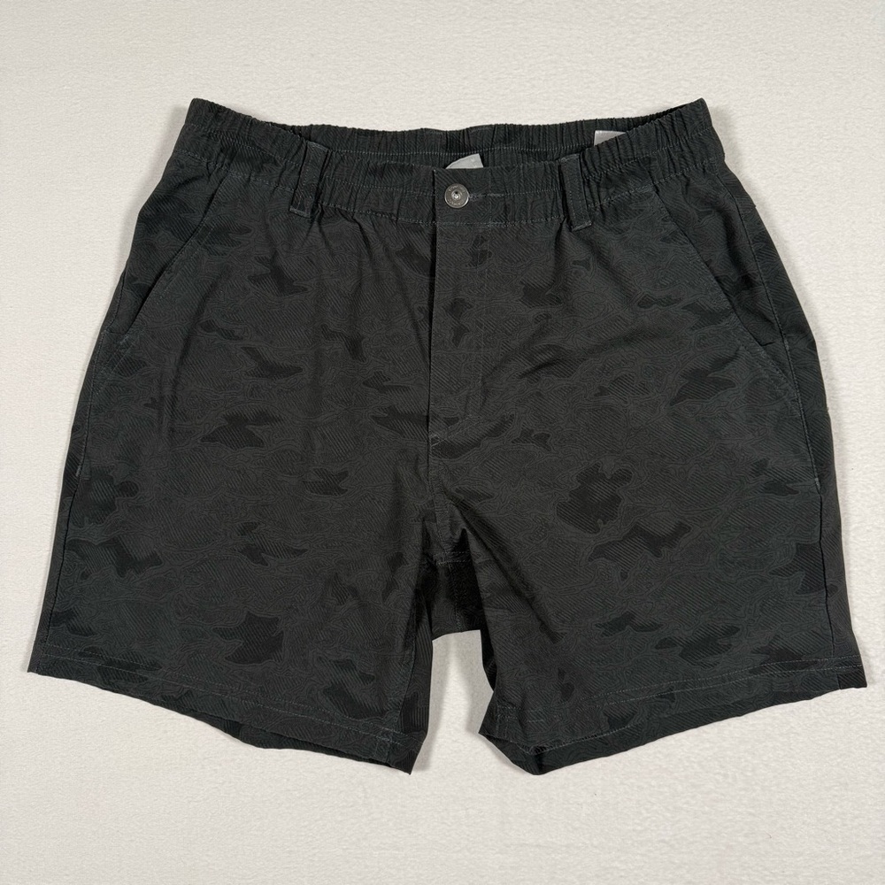 Columbia PFG uncharted shorts‎ 6in men medium black gray camo